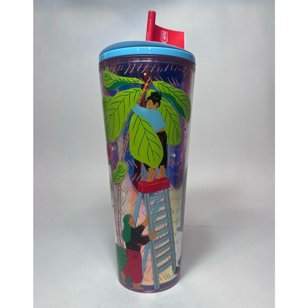 Starbucks Mon Yee Chau Venti Cold Cup Artists Edition 24oz Tumbler Cup New
